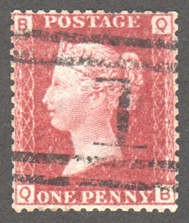 Great Britain Scott 33 Used Plate 112 - QB - Click Image to Close
